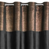 Peri bársony sötétítő függöny Fekete/réz 140x250 cm 3