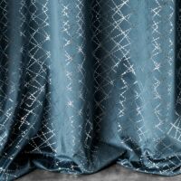 Moly bársony sötétítő függöny Ezüst/gránátkék 140x250 cm 6