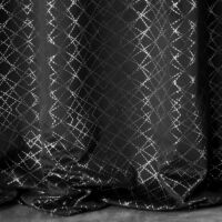 Moly bársony sötétítő függöny Fekete/ezüst 140x250 cm 6