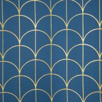 Cande mintás dekor függöny Gránátkék/arany 140x250 cm 4