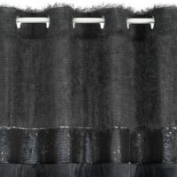 Jasmin bársony sötétítő függöny Fekete 140x250 cm 3