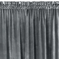 Kép 4/8 - Samanta bársony sötétítő függöny Grafit 140x270 cm 3