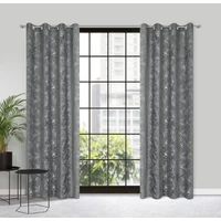Kép 1/11 - livia-attort-palmalevel-mintas-barsony-fuggony-acelszurke-140-x-250-cm