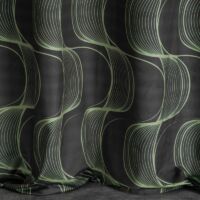 Pola bársony sötétítő függöny Fekete/zöld 140x250 cm 6