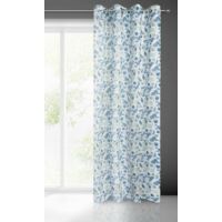 Rosali mintás dekor függöny Fehér/kék 140x250 cm 1