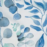 Rosali mintás dekor függöny Fehér/kék 140x250 cm 4
