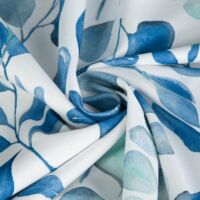 Rosali mintás dekor függöny Fehér/kék 140x250 cm 7
