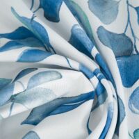 Rosali mintás dekor függöny Fehér/kék 140x250 cm 8