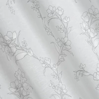 Kép 7/11 - Fiore mintás dekor függöny Fehér/szürke 140x250 cm 6