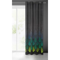 Kép 2/10 - Angelina bársony sötétítő függöny Fekete/kék 140x250 cm 1