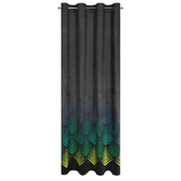 Kép 3/10 - Angelina bársony sötétítő függöny Fekete/kék 140x250 cm 2