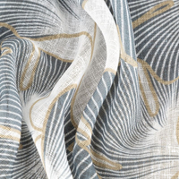 Nina mintás dekor függöny Fehér/szürke 140x250 cm 2