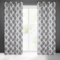 Kép 1/9 - karin-mintas-dekor-fuggony-feher-fekete-140-x-250-cm-hs392695