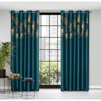 Kép 1/11 - harmony-sotetito-fuggony-sotet-turkiz-arany-140-x-250-cm-hs394050
