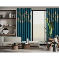 Kép 7/11 - harmony-sotetito-fuggony-sotet-turkiz-arany-140-x-250-cm-hs394050 10