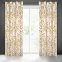 Kép 4/11 - hariet-mintas-dekor-fuggony-mustarsarga-ekru-140-x-250-cm-hs398336 1