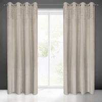 Kép 1/11 - ariana-barsony-sotetito-fuggony-fenyes-geometriai-mintaval-bezs-140-x-250-cm