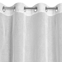 Kép 9/11 - lori-dekor-fuggony-ezust-level-mintaval-feher-140-x-250-cm-rinlgi-fuzolyuk