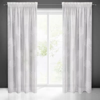 Kép 1/11 - jane-fenyatereszto-fuggony-jacquard-levelmintaval-feher-140-x-270-cm