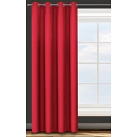 Kép 2/8 - adore-egyszinu-dekor-fuggony-piros-140-x-250-cm-felakasztva