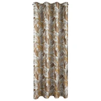 Kép 9/10 - adel-barsony-sotetito-fuggony-egzotikus-levelmintaval-feher-mustarsarga-140-x-250-cm-hatter-nelkul
