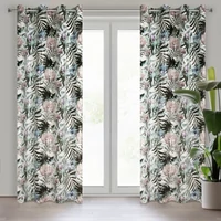 Kép 1/10 - malibu-barsony-sotetito-fuggony-feher-zold-rozsaszin-140-x-250-cm