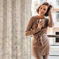 Kép 7/10 - debra-palmalevel-mintas-barsony-fuggony-bezs-135-x-270-cm-hs439376 9