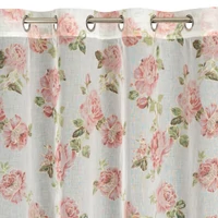 Kép 6/10 - mela-rozsa-mintas-etamin-fuggony-arany-nyomattal-feher-140-x-250-cm-hs453710 3