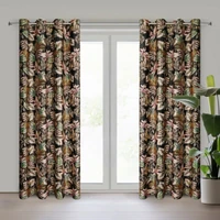 Kép 1/10 - maroko-level-mintas-barsony-fuggony-arany-nyomattal-fekete-140-x-250-cm-hs453793