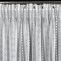 Kép 6/11 - Adora boho stílusú csipke függöny rojtokkal Fehér 140x270 cm 8