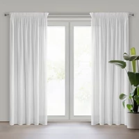Kép 1/11 - Agis modern fehér függöny mohair díszítéssel Fehér 140x270 cm