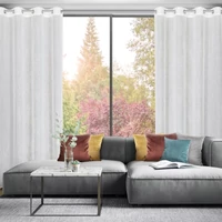 Kép 7/9 - Amira fényes szállal átszőtt fényáteresztő függöny Fehér 140x250 cm 7
