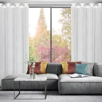 Kép 7/9 - Amira fényes szállal átszőtt fényáteresztő függöny Fehér 140x250 cm 7