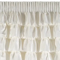Kép 6/10 - Aura fodros dekor függöny Fehér 140x270 cm 3