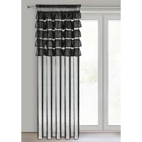 Kép 5/11 - Aura fodros fényáteresztő függöny Fekete 140x270 cm 1