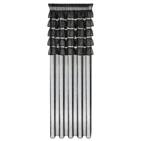 Kép 7/11 - Aura fodros fényáteresztő függöny Fekete 140x270 cm 2