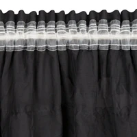 Kép 3/11 - Aura fodros fényáteresztő függöny Fekete 140x270 cm 7