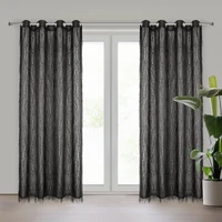 Kép 1/11 - Aurora Eva Minge függöny Fekete 140x250 cm