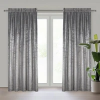Kép 1/11 - Avena bársony sötétítő függöny Acélszürke 135x270 cm
