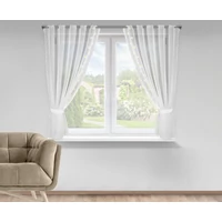 Kép 4/8 - Bellis fényáteresztő függöny Fehér 140x180 cm 2db 1