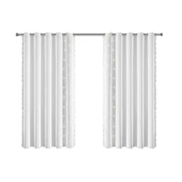 Kép 5/8 - Bellis fényáteresztő függöny Fehér 140x180 cm 2db 2