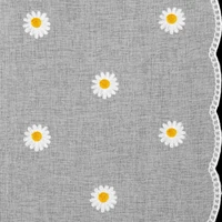 Kép 7/8 - Bellis fényáteresztő függöny Fehér 140x180 cm 2db 4