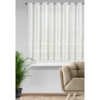 Kép 1/6 - Bellis fényáteresztő függöny Fehér 350x145 cm