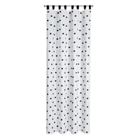 Kép 3/10 - Busa mintás dekor függöny Fehér/fekete 140x270 cm háttér nélkül