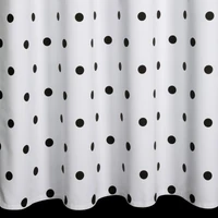 Kép 6/10 - Busa mintás dekor függöny Fehér/fekete 140x270 cm alsó rész
