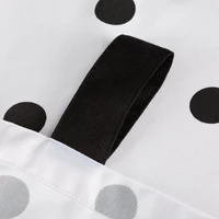 Kép 7/10 - Busa mintás dekor függöny Fehér/fekete 140x270 cm bújtató