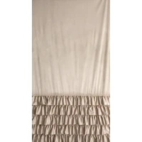 Kép 3/10 - Carli fodros bársony függöny köves díszcsíkkal Bézs 140x250 cm 7