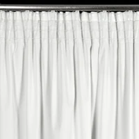 Kép 7/11 - Carli fodros bársony függöny köves díszcsíkkal Fehér 140x270 cm 8