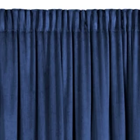 Kép 8/11 - Carli fodros bársony függöny köves díszcsíkkal Gránátkék 140x270 cm 3