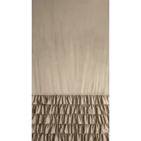 Kép 7/11 - Carli fodros bársony függöny köves díszcsíkkal Sötét bézs 140x250 cm 9